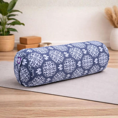 Yogikuti Iyengar Yoga Bolster for Restorative Yoga and Meditation – Lightweight Cotton Support Pillow with Handle for Easy Carry, Versatile for Pose Modification, Balance, Back Relief, and Relaxation