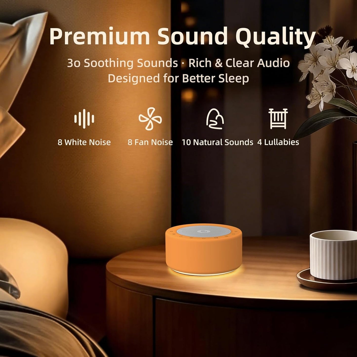 Kipcush Automatic Tibetan Meditation Bowl Sound Machine - 7 Himalayan Tones + 7 Color Night Light - Timer & Touch Control - No Manual Striking for Yoga, Chakra Healing, Stress Relief - Plug In