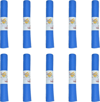 Kids Yoga Mats, 60" x 24" Exercise Mats, 4mm Non Slip Yoga Mat for Boys and Girls, Easy to Clean Kid's Workout Mat, 10 Pack