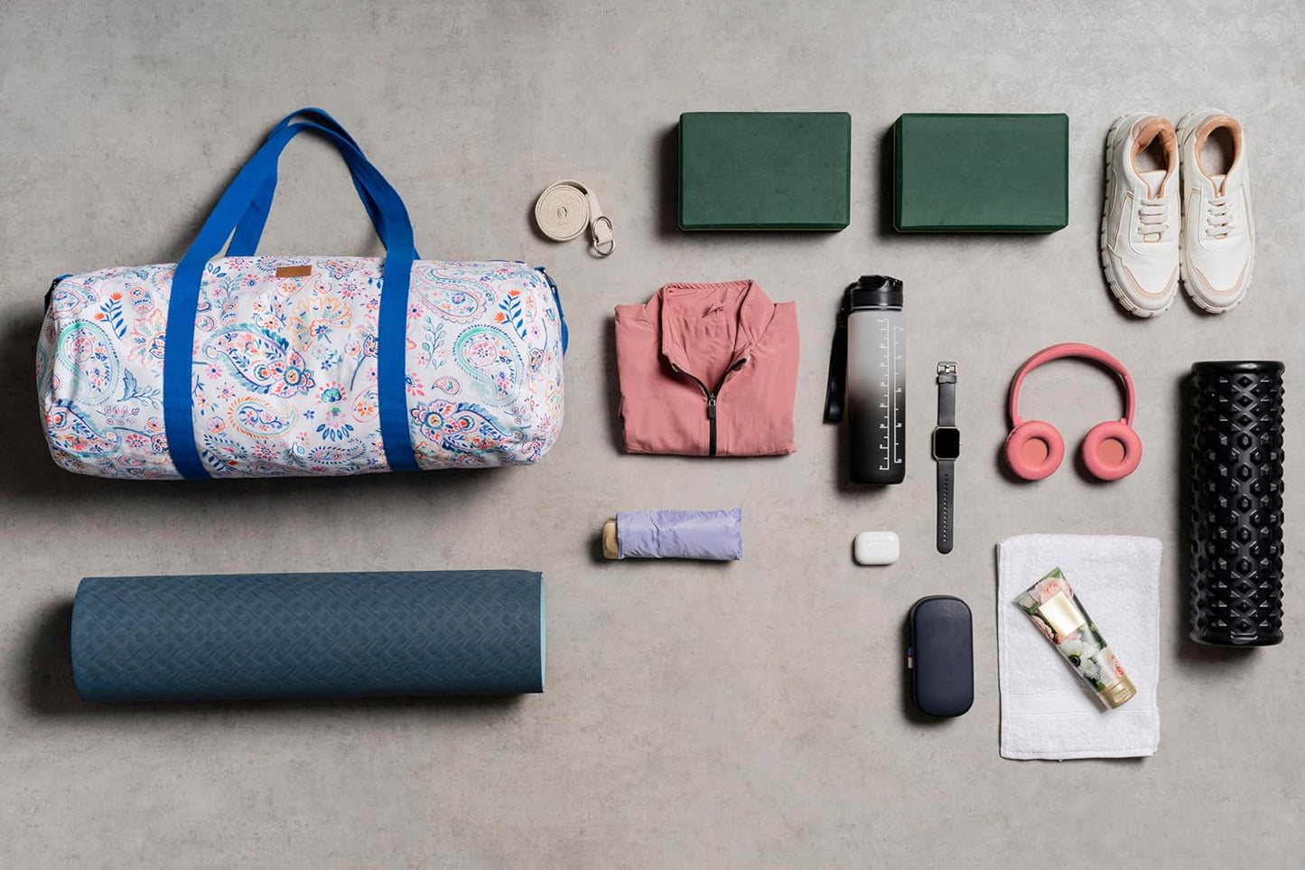 Maison d' Hermine Yoga Mat bag, Cylindrical bag for Woman&Men, yoga mat Bag &Adjustable shoulder straps Yoga Mat Carrier Bag with Drawstring Water Bottle Pocket and zipper pocket Easter Gifts