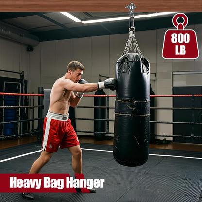 Heavy Bag Hanger,Stainless Wall Ceiling Mount Hook 180°/360° Rotation Wood Beam Holder Body Weight Strength Training Systems, Aerial Yoga Swing & Hammock