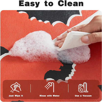 TYUU Bath Mat, Bathroom Rugs Non Slip Washable Thin Absorbent Quick Dry Bath Mat Fits Under Door Bathroom Floor Mat Perfect for Bath, Shower, or Sink 24"x36" Dark Grey