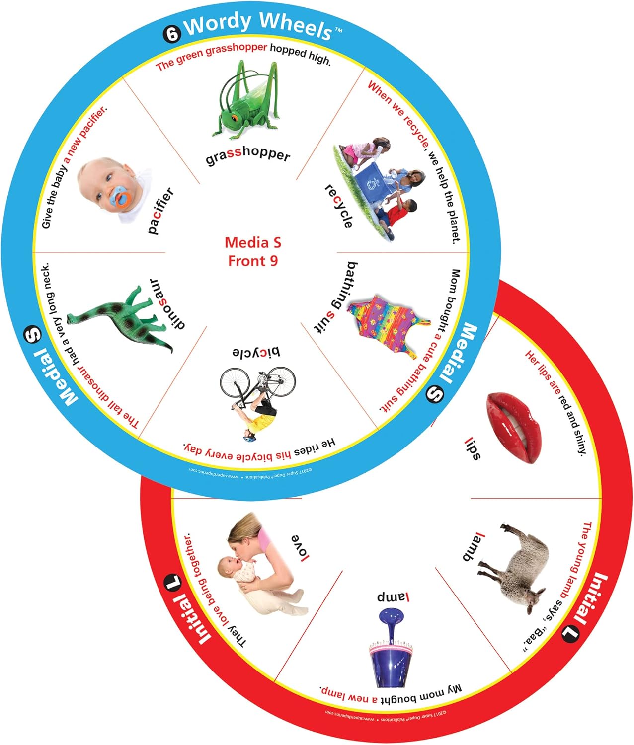 Super Duper Publications | Webber® Wordy Wheels S/L/R (Includes Vocalic R) Add-on Set | Articulation Activity for Speech Therapy | Educational Game