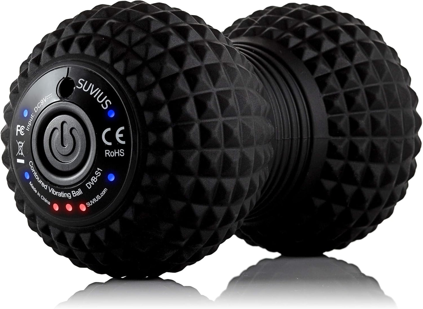 Vibrating Peanut Roller - 4 Vibration Levels - Rechargeable - Muscle Roller for Deep Tissue Massage and Muscle Recovery - Massager for Back, Neck, Foot, Leg, and Body - Black
