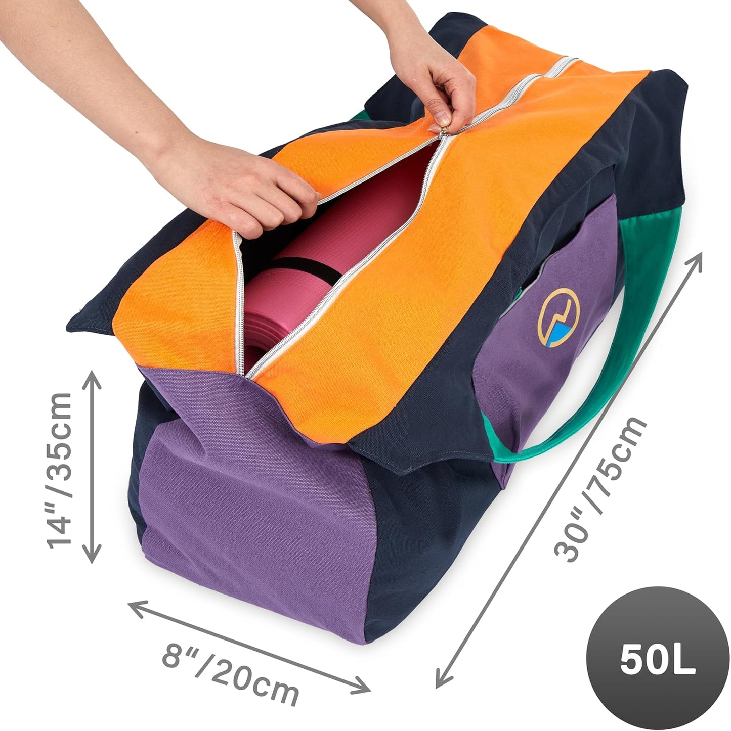 JoYnWell Yoga Bags and Carriers Fits All Your Stuff, Extra Large Yoga Mat Bag Full Zip Yoga Mat Bag with 3 Zipper pockets