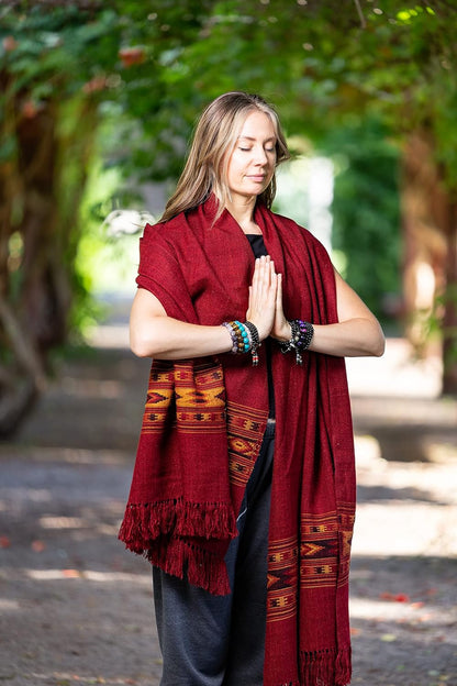Meditation Shawl or Blanket, Exotic Shawl/Wrap, Oversize Scarf or Stole. Unisex