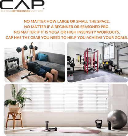 CAP Puzzle Exercise Mats | 1/2” Thick EVA Interlocking Foam Tiles for Home Gym Flooring | Multiple Options