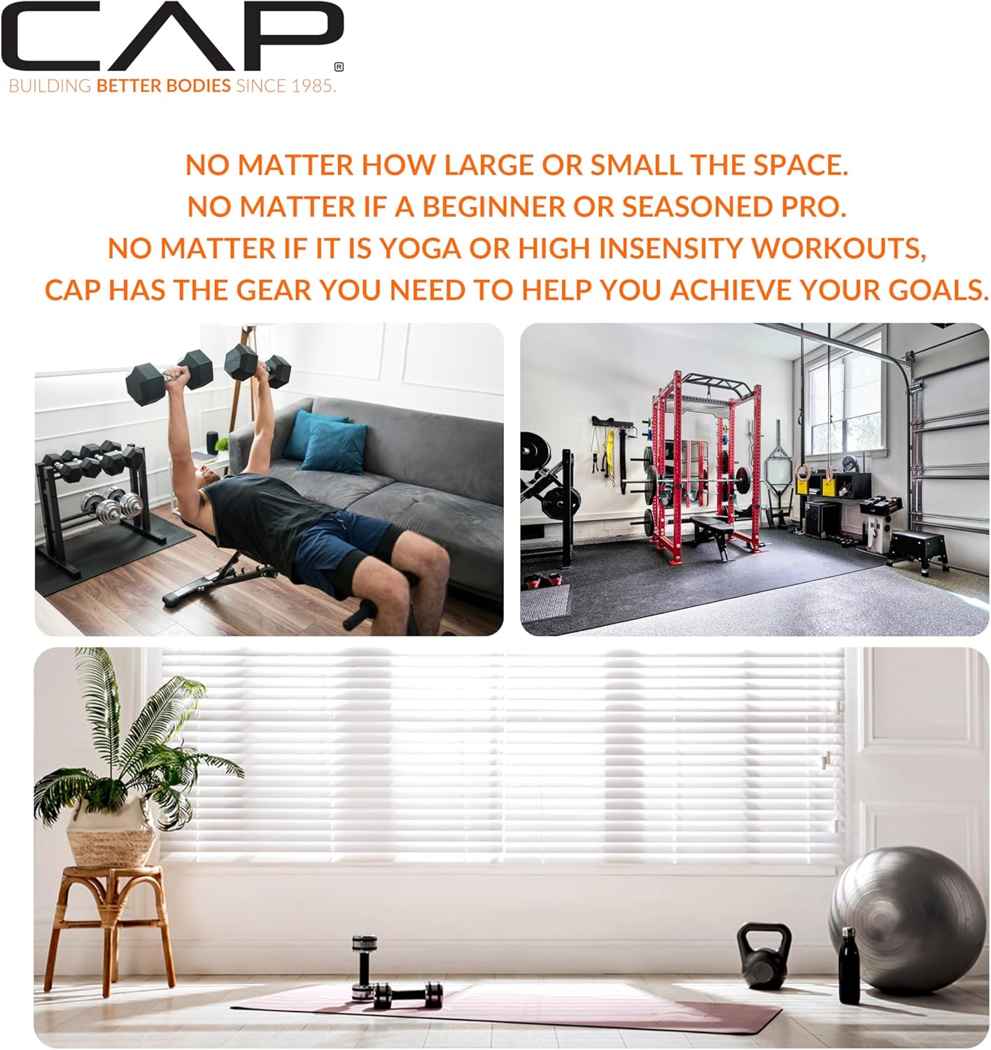 CAP Puzzle Exercise Mats | 3/4” Thick EVA Interlocking Foam Tiles for Home Gym Flooring | Multiple Options