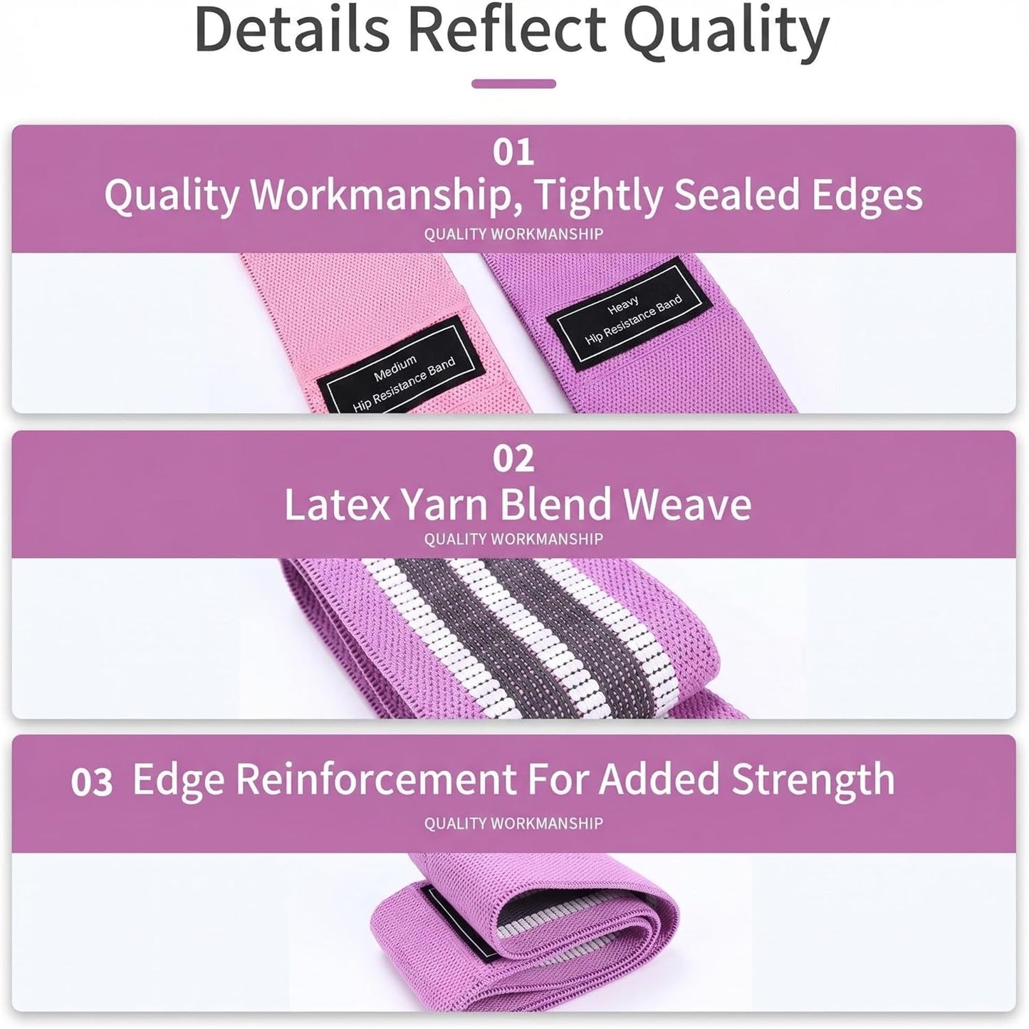 Premium Non-Slip Fabric Resistance Bands -