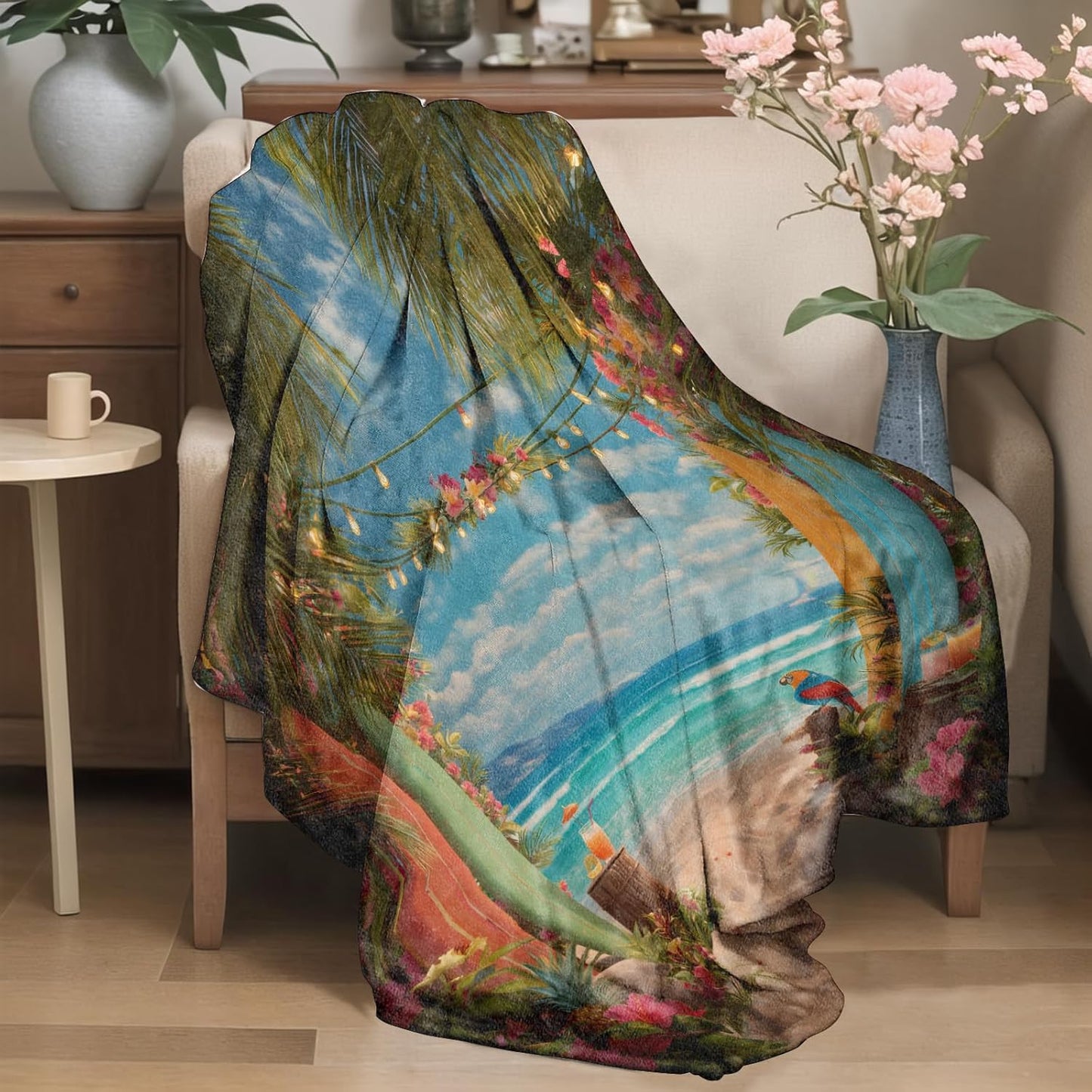 Mystical Lotus Flower Flannel Blanket Blue Chakra Design Warm Lightweight Throw Blankets for Sofa Picnic Travel and Gathering Decorate All Season Use Yoga and Meditation Lovers Gifts 50x60in