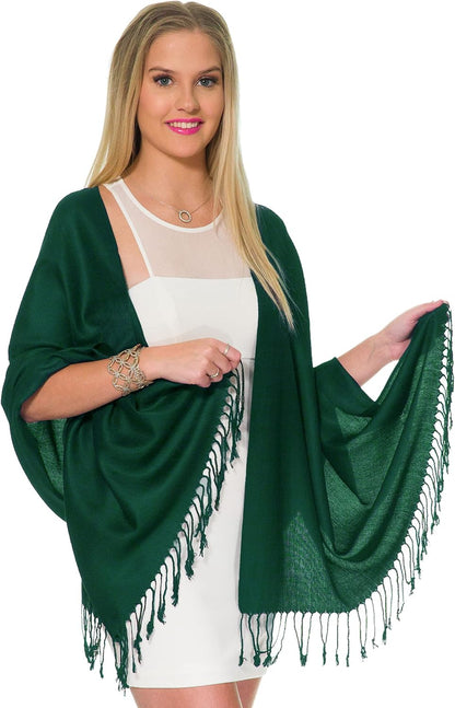 Pashmina Shawls and Wraps for Evening Dresses, Large Soft Pashminas Wedding Shawl
