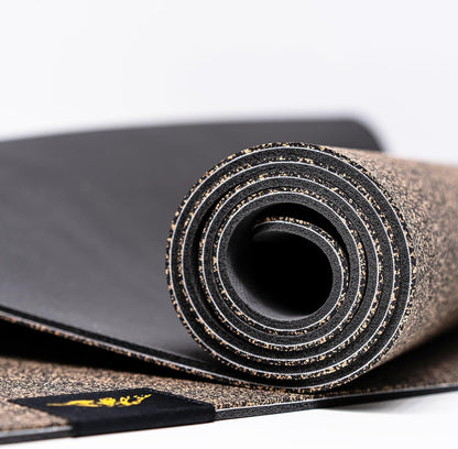 Mount Adams 4-Pack Granite XL Heavy Yoga Mat, 72” x 26” Cork and Natural Rubber Exercise Mat, 5mm Thick Workout Mat, Wet or Dry Non Slip Mat, Heavyweight Extra Large Gym Mat for Fitness or Pilates
