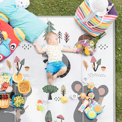Extra Large Baby Play Mat 79x70, Foldable Baby Play Mat for Floor, Waterproof, Safe & Thick Playmats for Babies and Toddlers, Non-Slip Backing Safe for Crawling&Tummy Time, Indoor & Outdoor Use