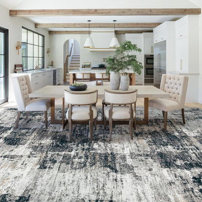 XLUEZ 8x10 Area Rugs for Living Room, Washable Modern Abstract Large Area Rug Neutral Soft Non Slip Kids Rug Stain Resistant Indoor Carpet for Bedroom Nursery Dining Children's Room(Blue, 8'x10')