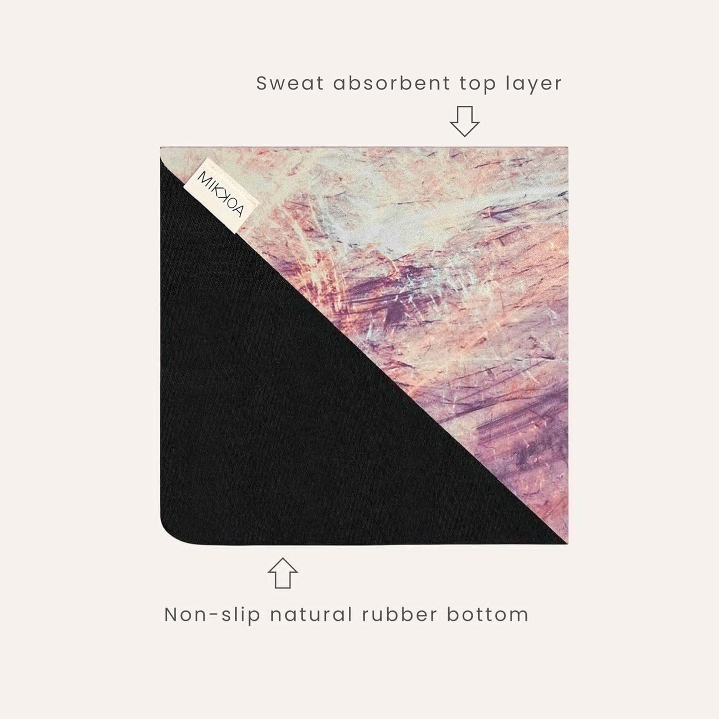 Travel Yoga Mat 1.5mm | Foldable, Lightweight Mat | Use for Travel, Backpacking, Yoga Retreat, Outdoors, Gym, Pilates, Machine Washable, Eco-Friendly