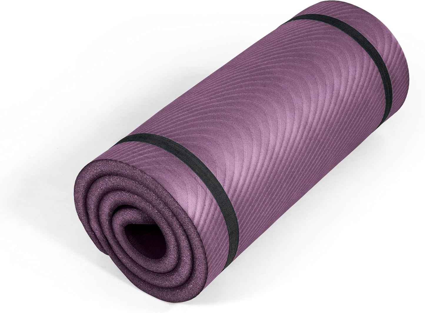 Tone Fitness 1-Inch Thick Yoga Mat | High-Density, Non-slip Exercise Mat with Carrying Strap for Yoga, Pilates, & Home Gym Workouts | Multiple Options