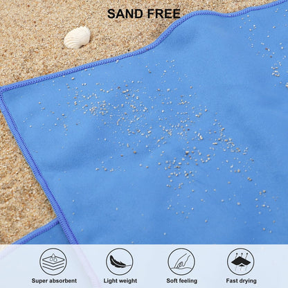 Rainleaf Microfiber Towel Perfect Travel & Gym & Camping Towel. Quick Dry - Super Absorbent - Ultra Compact - Lightweight. Suitable for Trip, Beach, Shower, Backpacking, Pool
