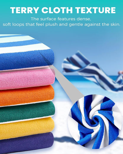 Antfuny Turkish Beach Towels Vacation Essentials Quick Dry Sand Free Oversized Bath Pool Swim Towel Extra Large XL Blanket Adult Travel Cruise Accessories Must Haves Clearance Stuff Necessities - Colors B