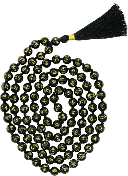 Amazing Gemstone 108 Beads Handmade Mala (Knotted, Rudraksha) - Colors A