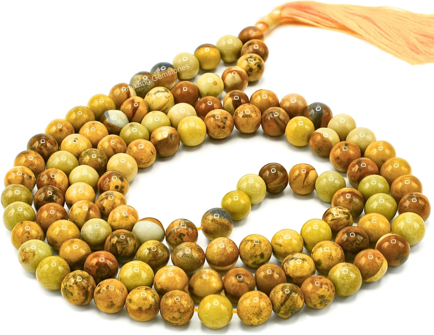 Amazing Gemstone 108 Beads Handmade Mala (Knotted, Rudraksha) - Colors B