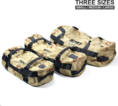 XPRT Fitness Workout Sandbag for Heavy Duty Workout Cross Training 7 Multi-positional Handles - Color Army Green/Black/Camo