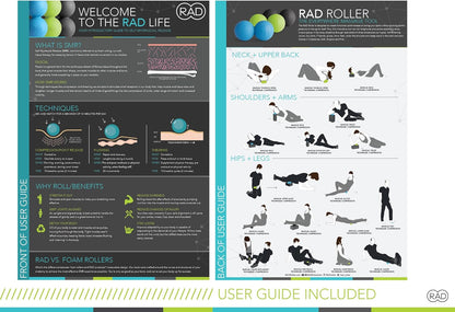 RAD Original Peanut Massage Ball – Medium Density Yoga Deep Tissue Roller Ball – Myofascial Release for Back, Neck, Feet, Psoas & Spine – Suboccipital & Thoracic Trigger Point Therapy