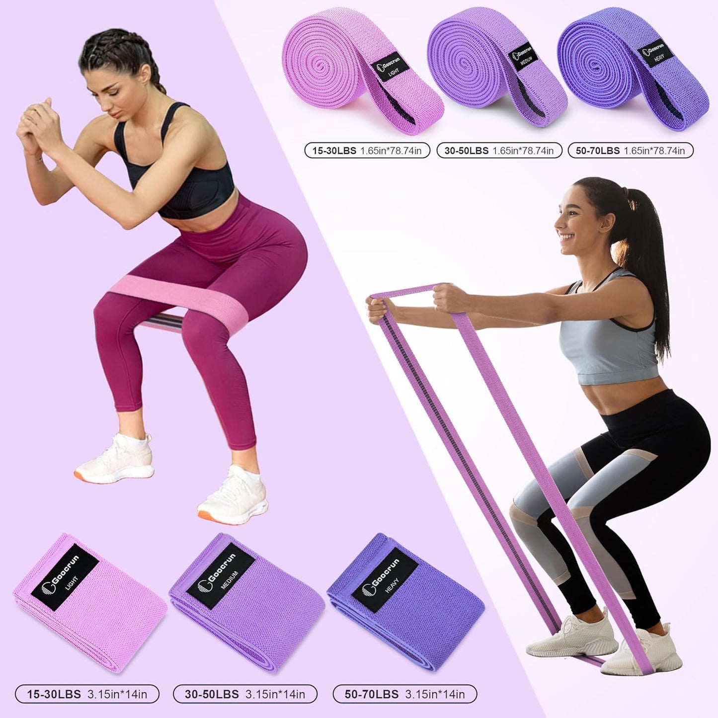 Goocrun Pilates Ring Set Exercise Equipment, with Exercise Resistance Bands Set, Pilates Ball, Sliding Disks. Portable Home Gym - with Fitness Guide Poster