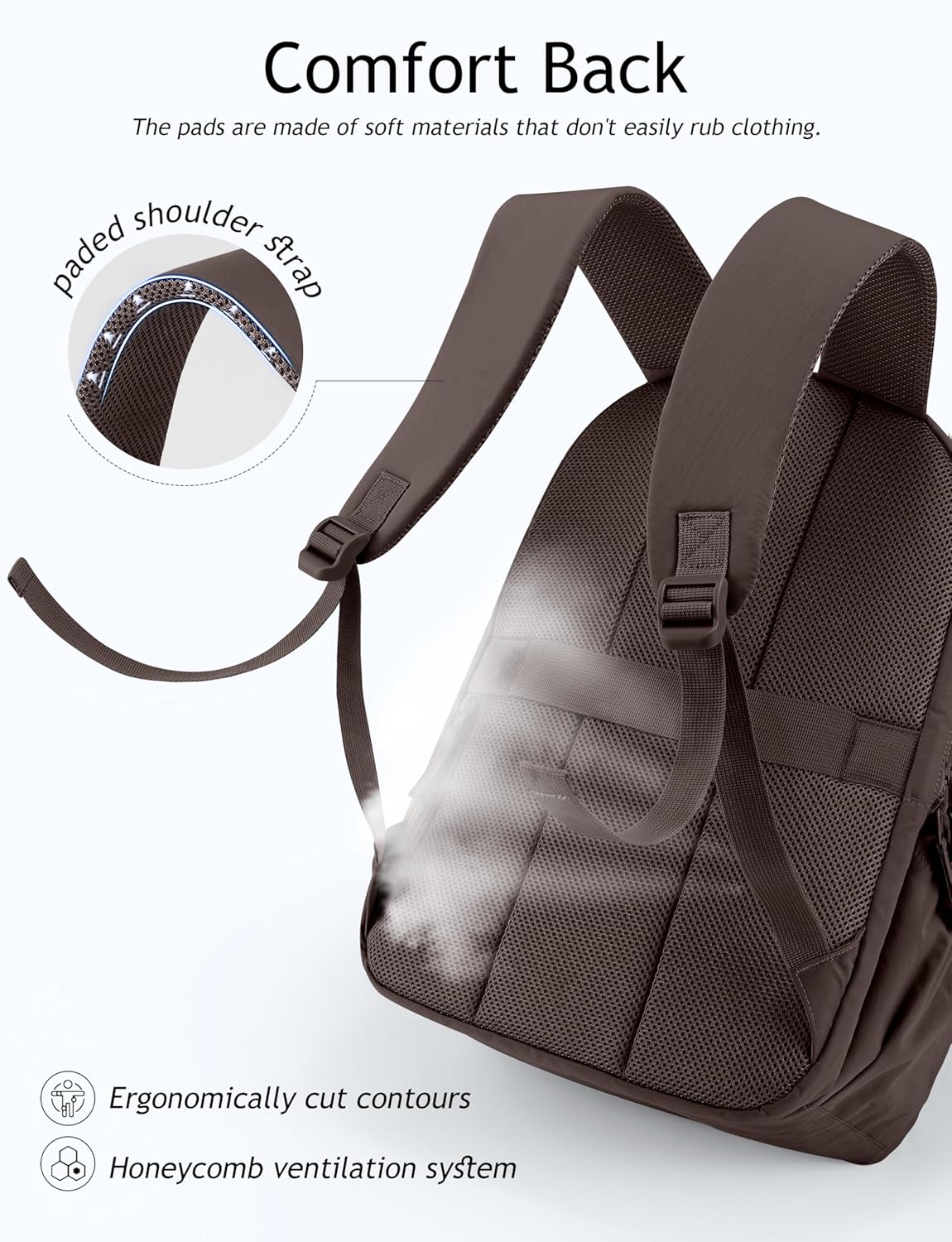 Uselike Travel Backpack for Women, 15.6 Inch Laptop Backpack, Quilted College Bookbag, Cute Work Backpacks, Water Resistant