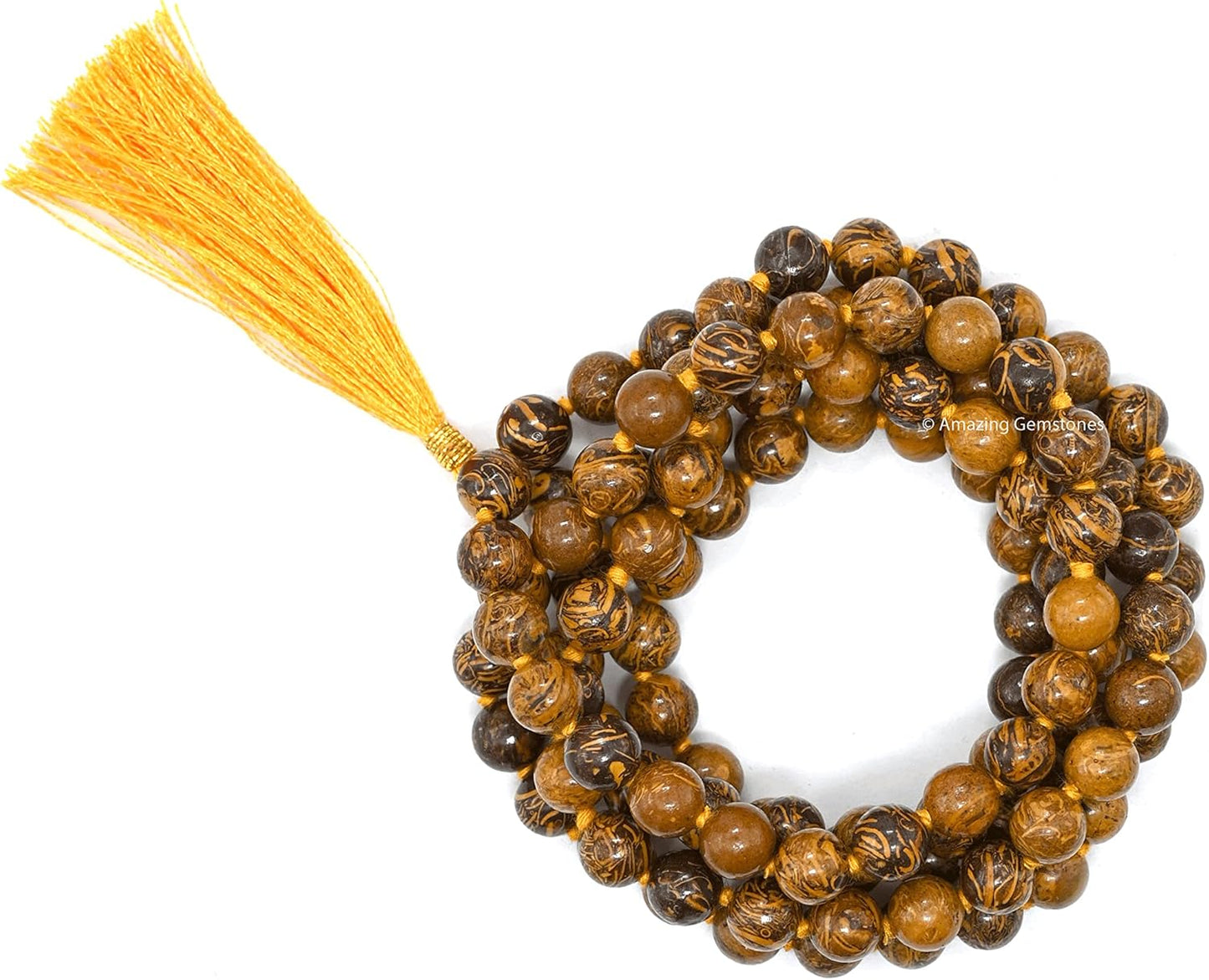 Amazing Gemstone 108 Beads Handmade Mala (Knotted, Rudraksha) - Colors B