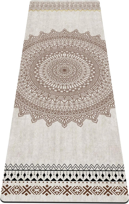 nuveti Yoga Mat Print Extra Thick TPE Non Slip Fitness Exercise Mat with Carrying Bag,72"x24" Extra Thick 6MM Exercise & Workout Mat for Yoga, Pilates Fitness and Floor Exercises - Colors B