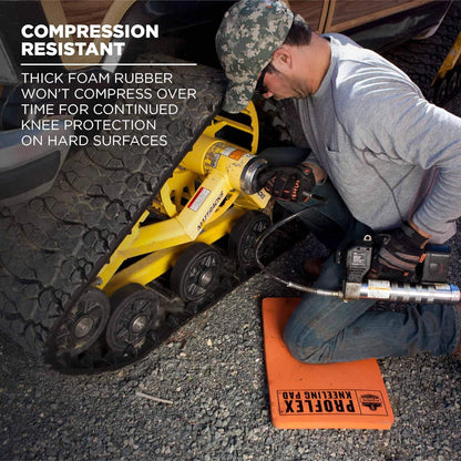 Ergodyne ProFlex 375 Kneeling Pad, Foam Knee Cushion, Water Resistant Kneeling Mat, 8" x 18" x 1,Orange, Compact