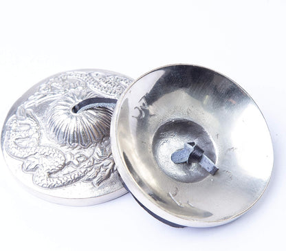 Premium Bronze Tingsha Cymbals Bells - Easy To Play - Meditation Mindfulness Chime For Chakra Healing Sound Bath Spiritual Gifts Handcrafted Tibetan by Himalayan Bazaar