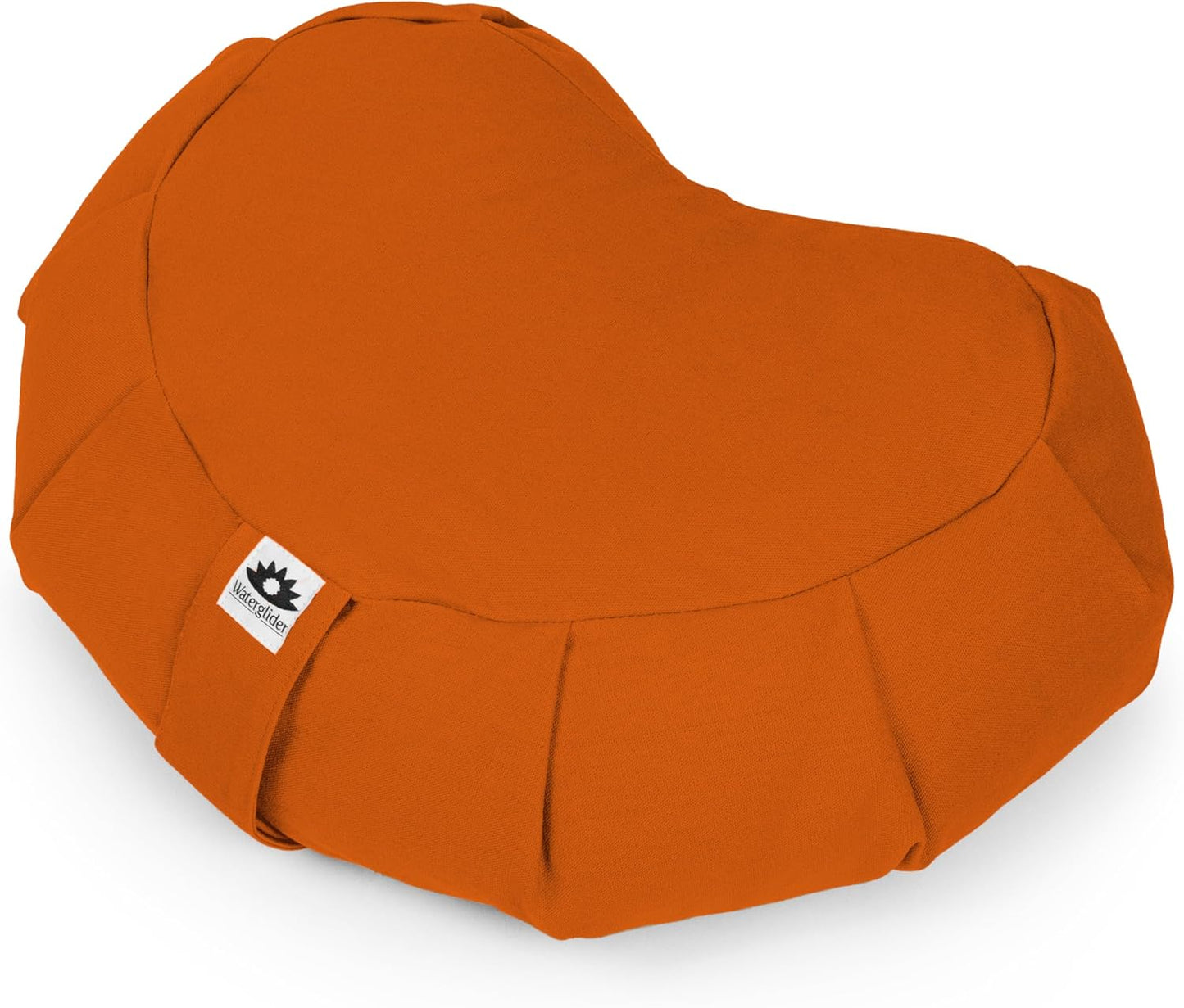 Meditation Cushion (Anthracite) Crescent, Buckwheat Husk Filled, Floor Pillow or Cushions, Yoga Seat, Zafu, Made in The USA