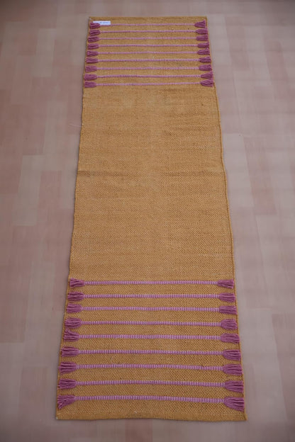 Jaipur Art & Rugs Cotton Yoga Rug - Eco-Friendly Hand-Woven Thick Mat (24”x72”x5mm) for Everyday Fitness at Home - Comfortable & Extra-Long - Colors B