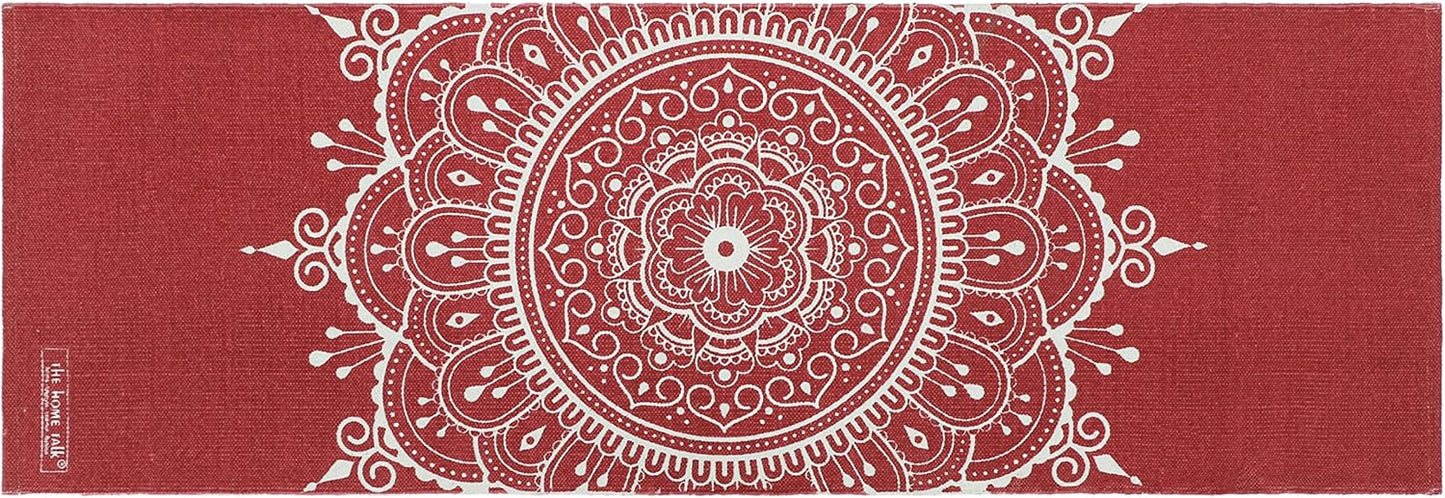 Hand Woven 100% Cotton Yoga Mat- Thick Handloom Made in India- for Gym Floor Exercise - Runner for Bedroom