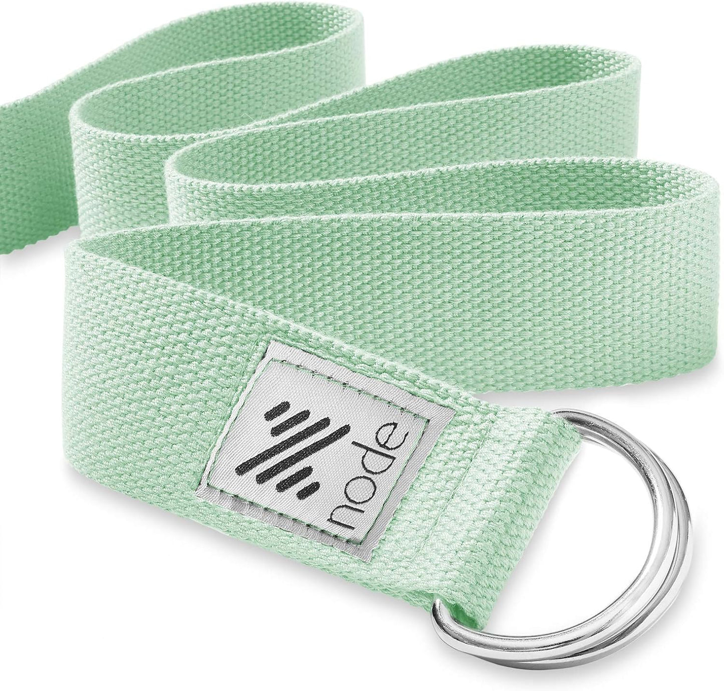 7-1/2' Yoga Strap for Stretching, Woven Cotton Blend Yoga Strap with Adjustable D-Ring Buckle for Exercise, Therapy and Fitness