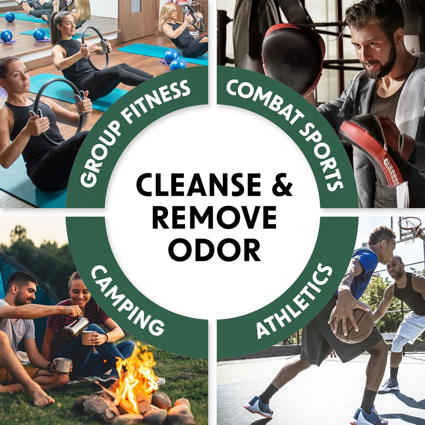 Wipex Embody Body Wipes - Large Plant-Based Cloth with Tea Tree Oil for Quick Clean Up, Ideal for Athletes, Yoga, Gym, Wrestling, Team Sports & Adults, Fitness Equipment Cleaner, 225 Count