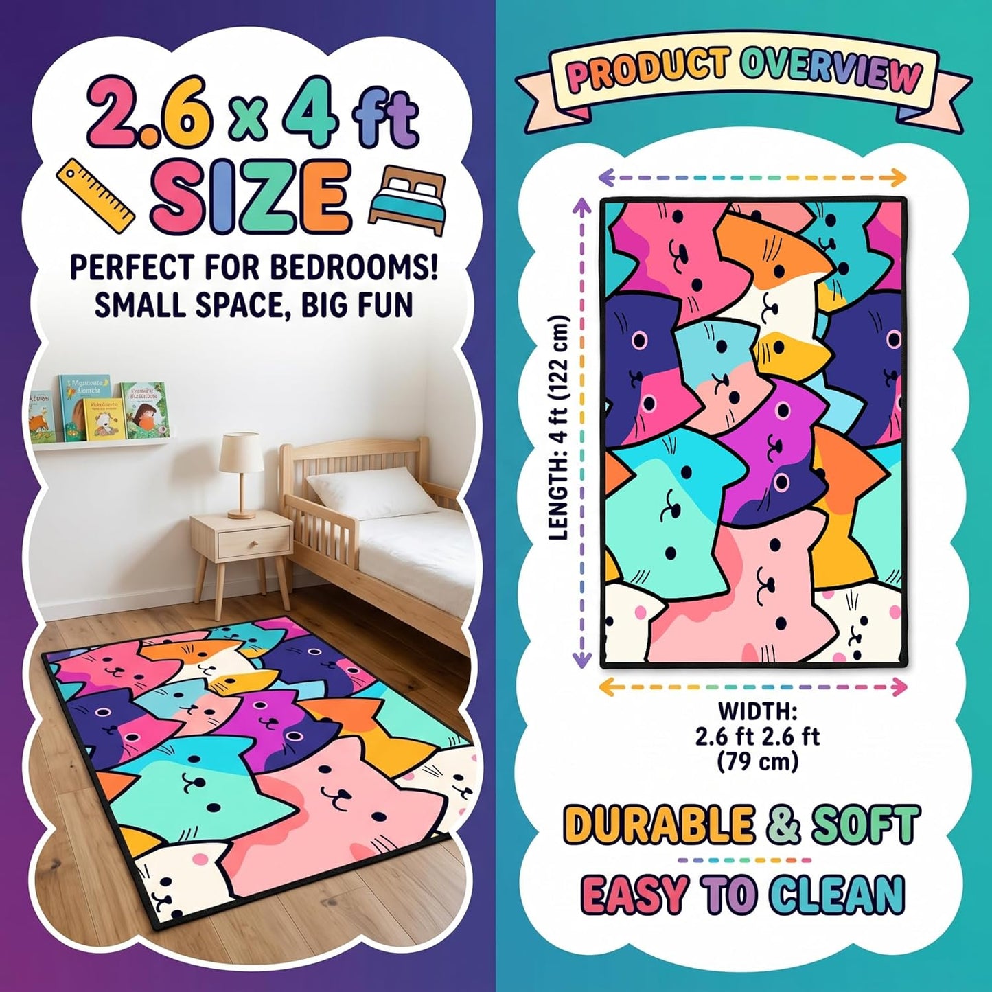 Black Girl Area Rug for Bedroom African American Rugs for Room Princess Carpet Kids Rugs for Bedroom African Girls Carpet for Living Room Teen Girls Yoga Mats, Pink, 4'×5'