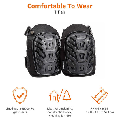 Amazon Basics Professional Gel Cushion Knee Pads - 1 Pair, Clear