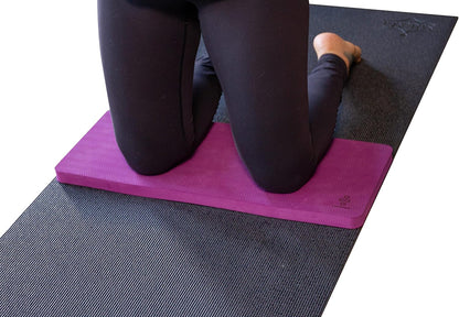 SukhaMat Firm Support Yoga Exercise Knee Pad - Extra-Firm Cushioning, 1" Thick TPE, Ideal for Knees/Elbows/Wrists, Pain Relief, Durable Non-Slip Mat for Exercises