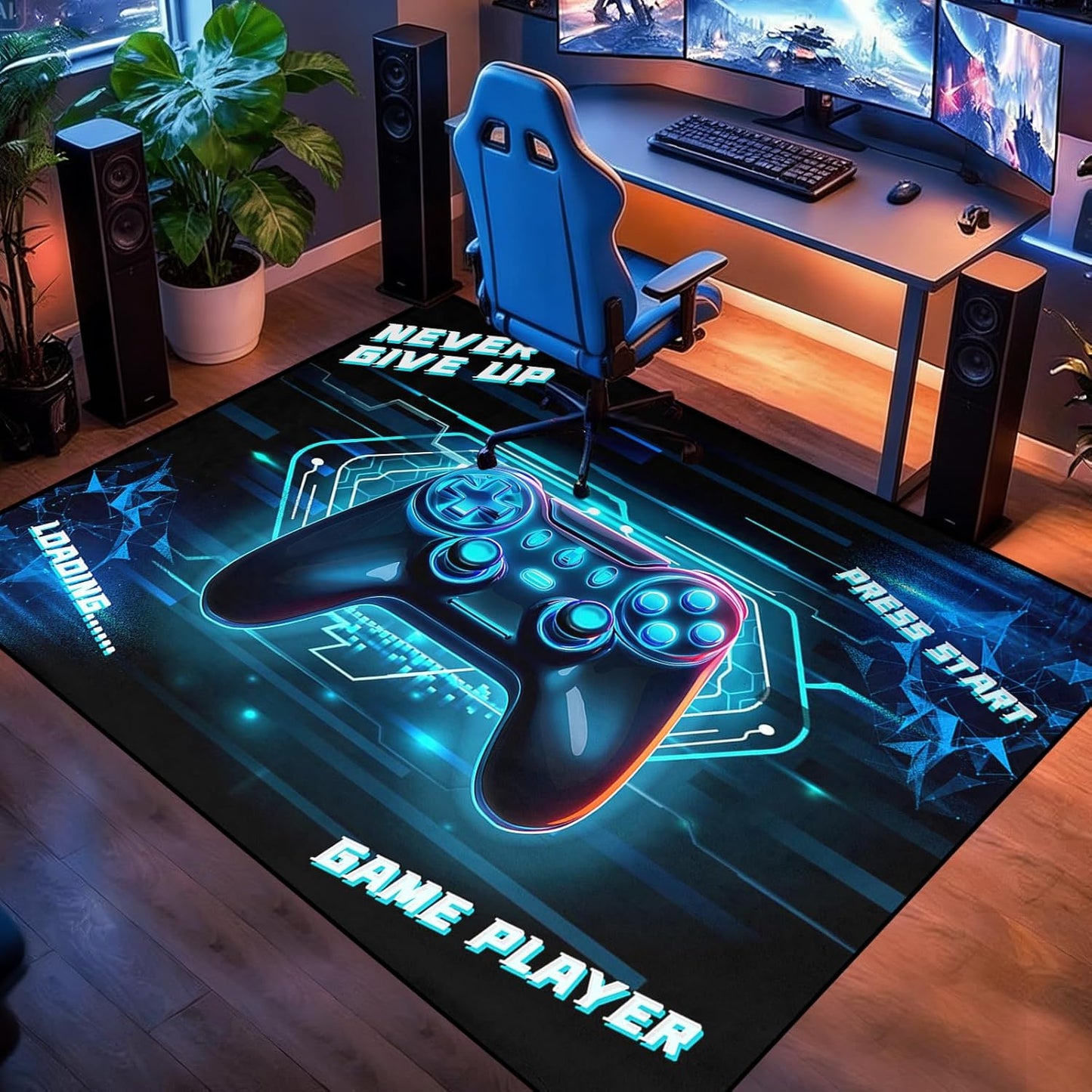 Game Controller Rugs for Bedroom Boys Living Room Gamer Gamepad Red Carpets Floor Mat Player Indoor Mats Gaming Art Design Home Decor Crystal Doormat Yoga Mats 3'x5'