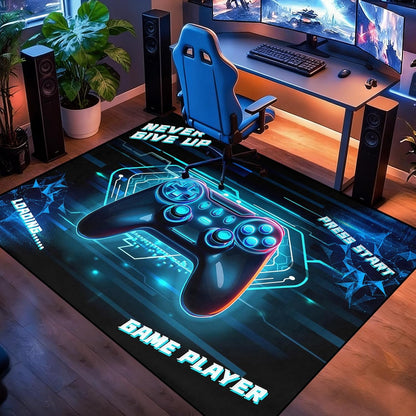 Game Controller Rugs for Bedroom Boys Living Room Gamer Gamepad Red Carpets Floor Mat Player Indoor Mats Gaming Art Design Home Decor Crystal Doormat Yoga Mats 3'x5'