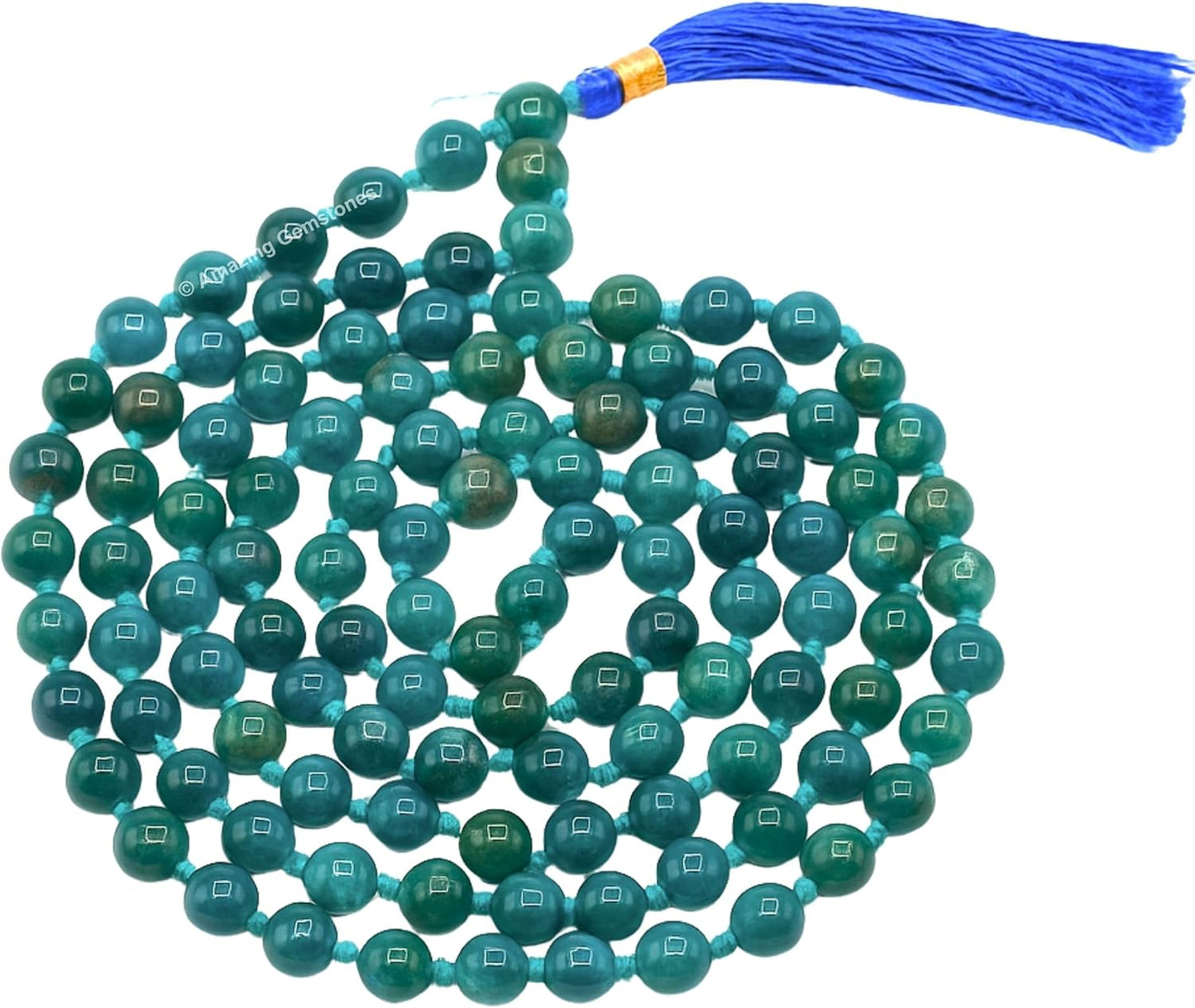 Amazing Gemstone 108 Beads Handmade Mala (Knotted, Rudraksha) - Colors B