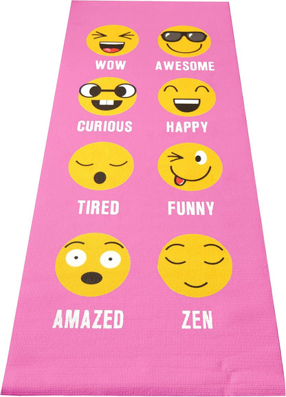 Bean Products Yoga Mat for Exercise - Non Slip Thick Comfortable Workout Floor Mat for Adults and Kids - Eco Friendly Foldable Yoga Mat for Yoga, Pilates, Gym and Stretching