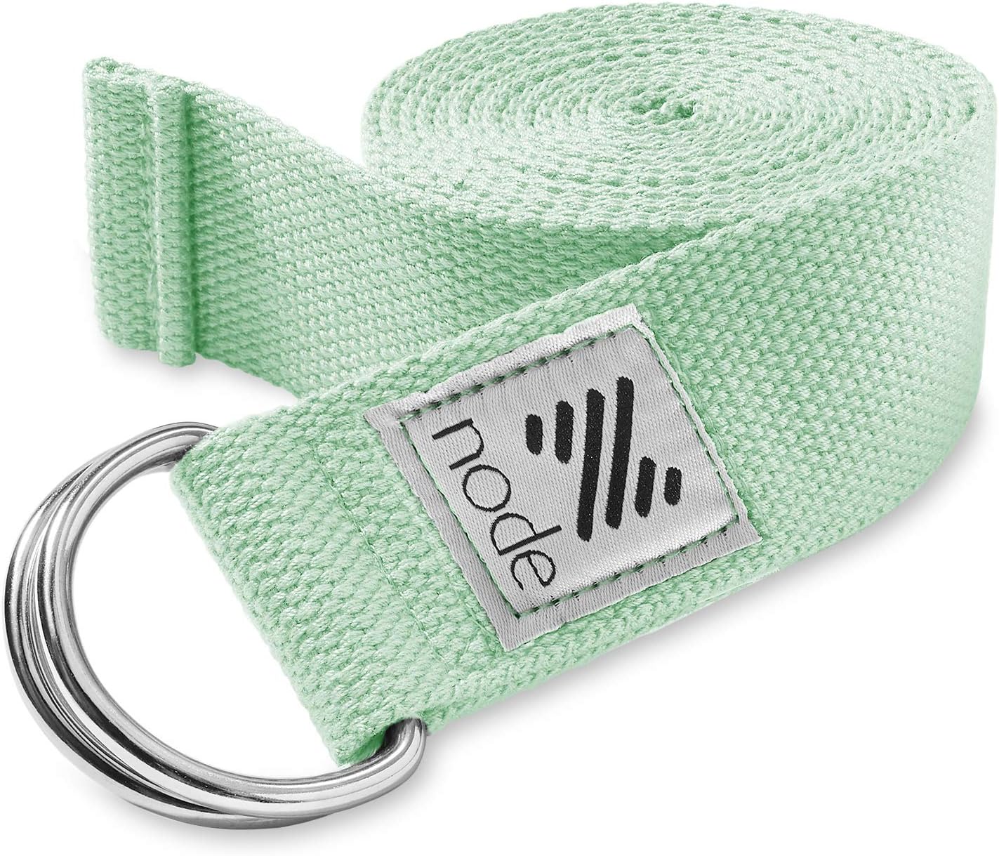 7-1/2' Yoga Strap for Stretching, Woven Cotton Blend Yoga Strap with Adjustable D-Ring Buckle for Exercise, Therapy and Fitness