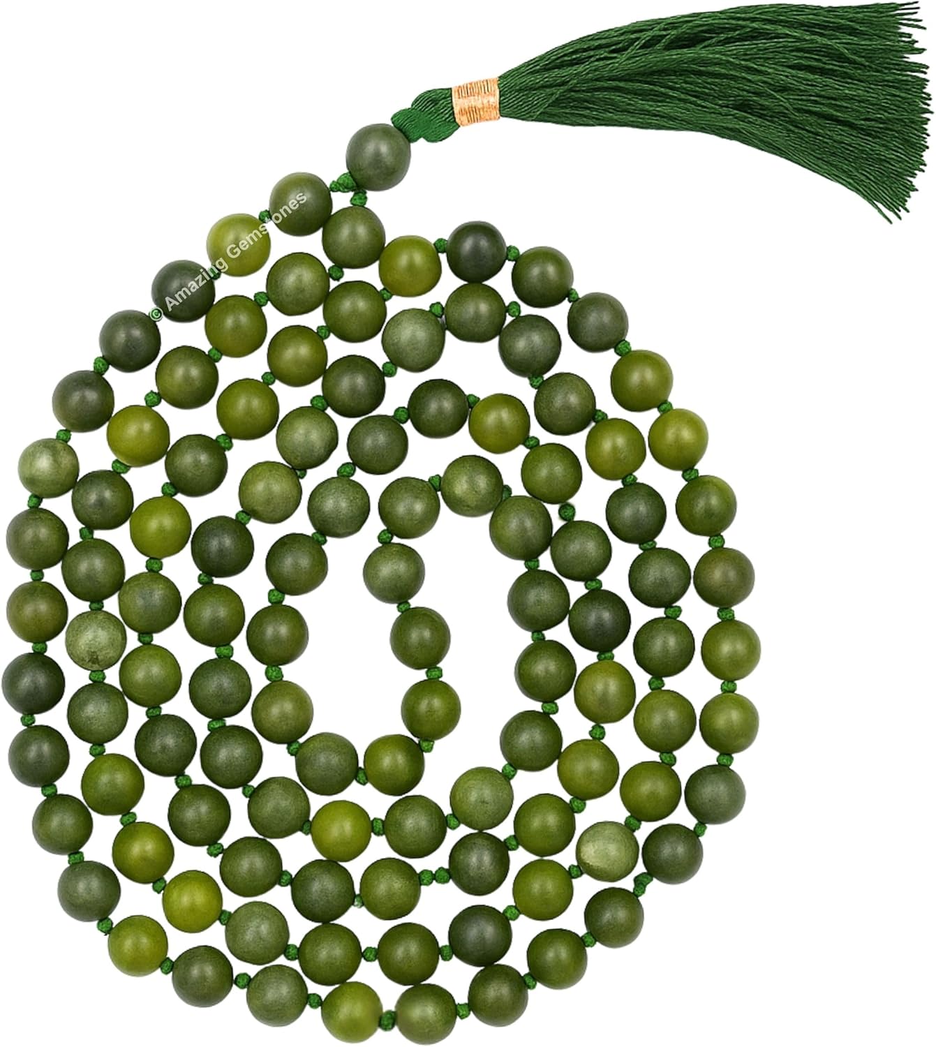 Amazing Gemstone 108 Beads Handmade Mala (Knotted, Rudraksha) - Colors B