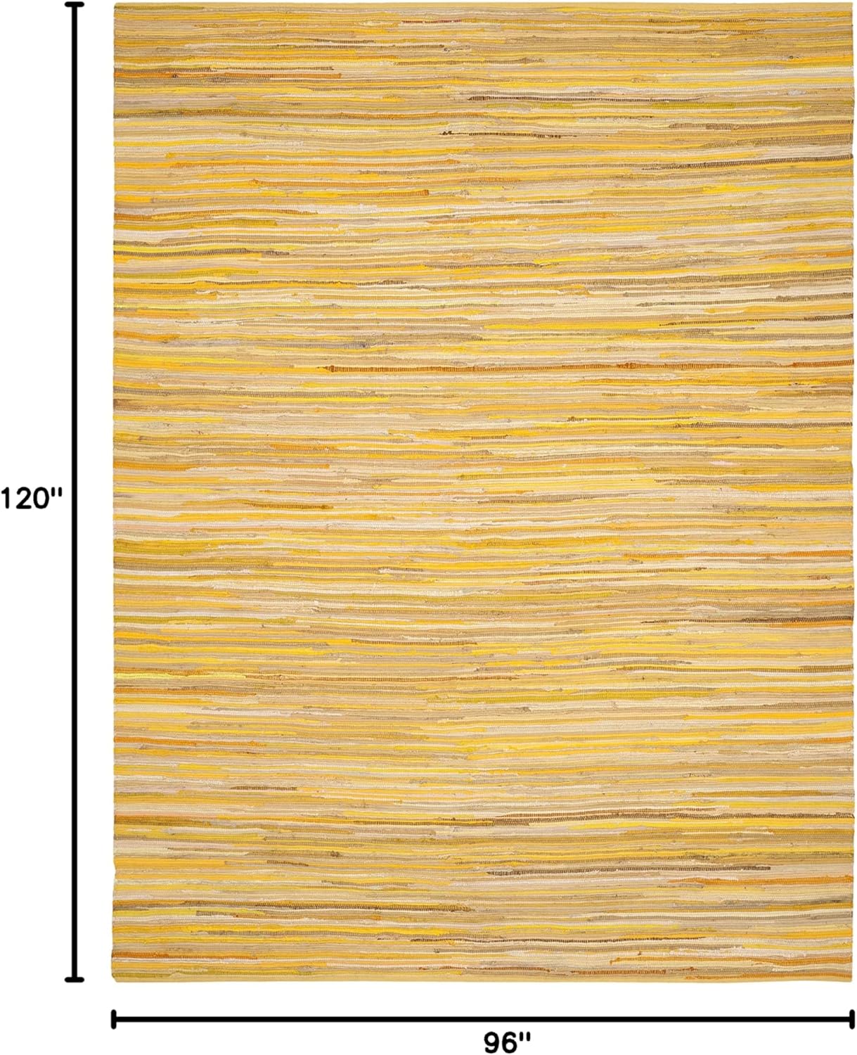 SAFAVIEH Area Rug 3x5 - Rag Rug Collection - Blue & Multi, Handmade Cotton, Boho Stripe Pattern, Ideal for Entryway, Living Room, Bedroom, Dining Space (RAR130B)