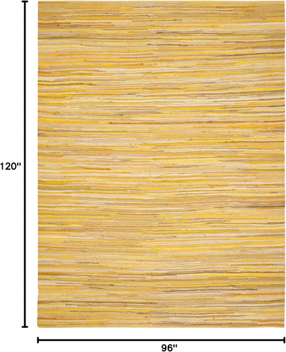 SAFAVIEH Area Rug 3x5 - Rag Rug Collection - Blue & Multi, Handmade Cotton, Boho Stripe Pattern, Ideal for Entryway, Living Room, Bedroom, Dining Space (RAR130B)
