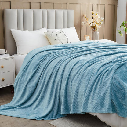NEWCOSPLAY Super Soft Throw Blanket Light Purple Premium Silky Flannel Fleece Leaves Pattern Lightweight Bed Blanket All Season Use (Light Purple, Throw(50"x60")) - Colors A