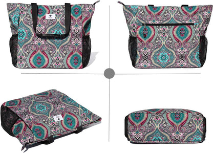 ESVAN Yoga Mat Bag Yoga Tote Carrier Shoulder Bag Carryall Tote for Office,Yoga,Pilates,Travel,Beach and Gym